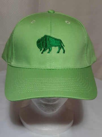 cap - embroidered - lime green w/ kelly logo