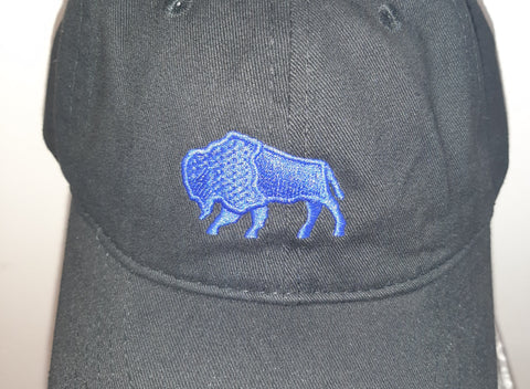 Black Baseball Cap - w/Royal Blue Logo