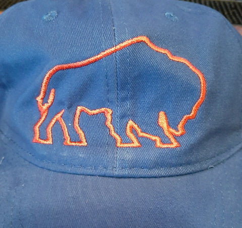 Baseball CAP Embroidered Logo Royal w / Red Logo