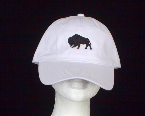 Baseball Cap- Embroidered Logo- White Cap