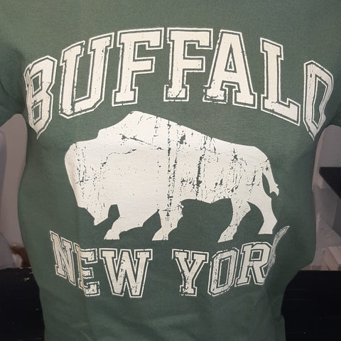 Buffalo NY - Olive - Tee Shirt, Long Sleeve Tee Shirt, Crew Neck and Hoodie Sweat Shirt